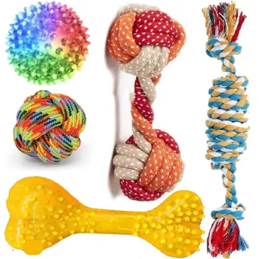 Dog teether Toy for Small and Medium Dogs Puppies - Color May Vary