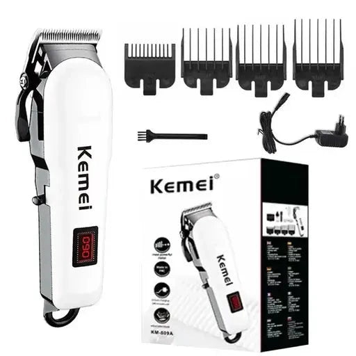 KM - 809A Trimmer for Men (White) Fully Waterproof