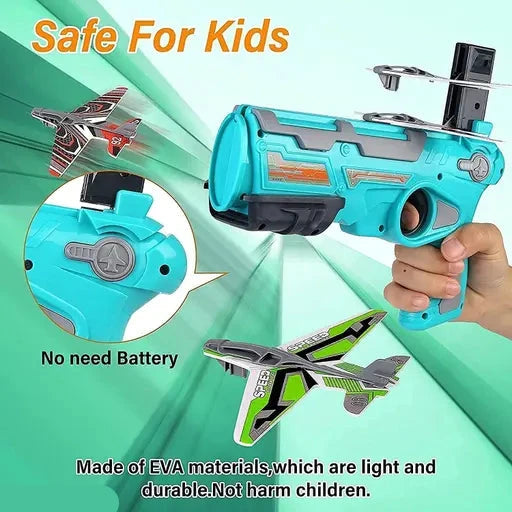 Airplane Launcher Gun,Safe and Fun Shooting Guns for Kids